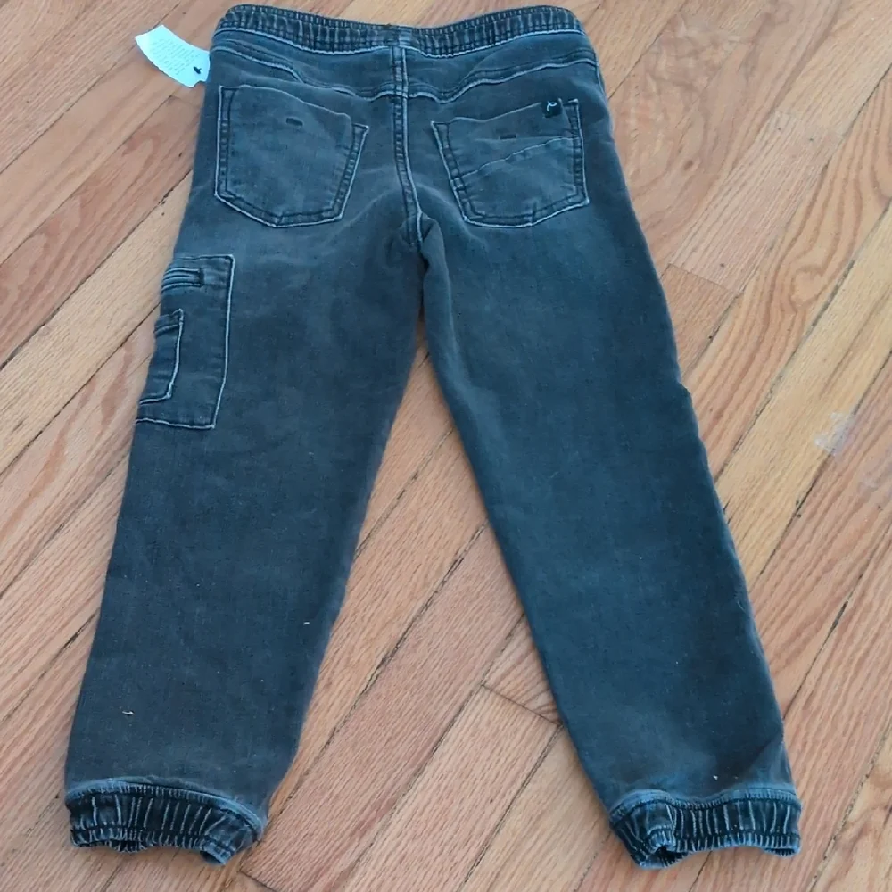 Art Class Black Utility Jogger Jeans Stretch Waist‎ Band Kids Size 7